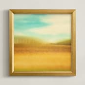 "Wild Blue Yonder" - Art Print in Aqua  by Stacy Kron - Framed