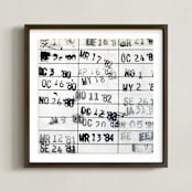 "Date Due" - Art Print in Ivory by ALICIA BOCK - Framed