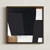 "Layered up - Yesterday" - Art Print in Onyx by Jaqui Falkenheim - Framed