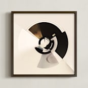 "Spinning Wheel" - Art Print in Exciting Beige by Lisa Sundin - Framed