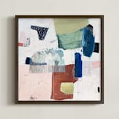 "The Old Neighborhood" - Art Print in Blush by Jennifer Daily - Framed