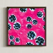 "In the Clouds" - Art Print in cotton candy by Carol Fazio - Framed