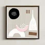"Associate 1" - Art Print in Modern neutrals by Francesca Iannaccone - Framed