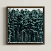 "through the trees" - Art Print in Pine by Keely Norton Owendoff - Framed