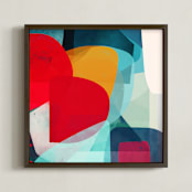 "Harmony II" - Art Print in White by Carmen Guedez - Framed