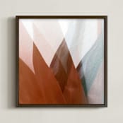 "Papel" - Art Print in Orange Rust by Tania Medeiros - Framed