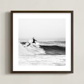 "Surfs Up" - Art Print in black & white by Kamala Nahas - Framed