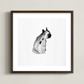"Dreaming Ted" - Art Print in Dim Grey by jinseikou - Framed