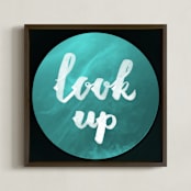 "look up 0" - Art Print in sky foam by blackwhite press - Framed