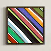 "Brush Off" - Art Print in Primary by Margaret Williams - Framed