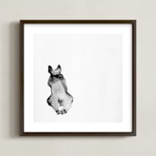 "Waiting Ted " - Art Print in Dim Grey by jinseikou - Framed