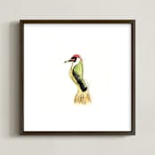 ""Wild Thing" Bird" - Art Print in Golden by Mande Calhoun - Framed