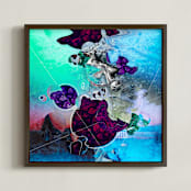 "Abstraction and Depth" - Art Print in Rainbow Purple by Augusto Paolo Bringas Dizon - Framed