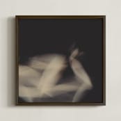 "Flower Dance III" - Art Print in Taupe by Johanna Phillips Huuva - Framed