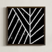 "Etched Angles I" - Art Print in Blackout by Tanya Lee Design - Framed
