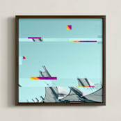 "Urban Decay 02" - Art Print in Sky Blue by Augusto Paolo Bringas Dizon - Framed