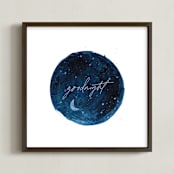 "Constellations" - Art Print in indigo by Krissy Bengtson - Framed