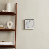 "Southern Cotton Single Bloom Square" - Art Print in Neutrals by Angela Simeone - In a Room