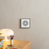 "Robot Mandala" - Art Print in Midnight Black by Jan Shepherd - In a Room