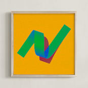 "Twist" - Art Print in Yellow Twist by Andrew McClintock - Framed