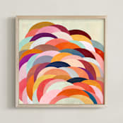 "Discus" - Art Print in Sunset by melanie mikecz - Framed