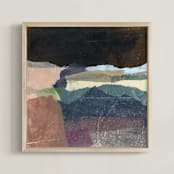 "Summerland II" - Art Print in Coffee by Jennifer Daily - Framed