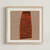 "Let's Go on a Trip II" - Art Print in Hearth Brown by Alain Castoriano - Framed