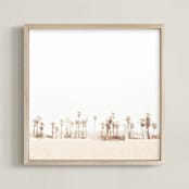 "Stormy Palms" - Art Print in warm storm by Kamala Nahas - Framed