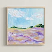 "Valensole" - Art Print in Lavender by Sarah Finkel - Framed