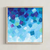 "Hold My Breath" - Art Print in Sky by Holly Whitcomb - Framed