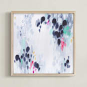"Garden Walk No. 1" - Art Print in Slate Blue by Holly Whitcomb - Framed