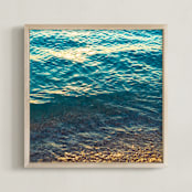 "Sea Sparkle" - Art Print in Teal by Courtney Crane - Framed