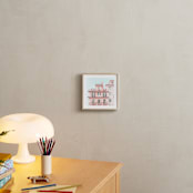 "Pastel Pink House" - Art Print in Peach by Heather Loriece - In a Room
