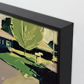 "Hoodrat02" - Art Print in Kermit Green by lisa Mundorff - Frame Close-up