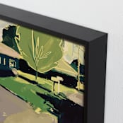 "Hoodrat02" - Art Print in Kermit Green by lisa Mundorff - Frame Close-up