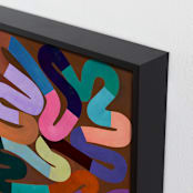 "Maze I" - Art Print in Burnt Umber by melanie mikecz - Frame Close-up