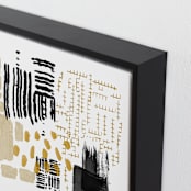 "Abstracted" - Art Print in Yellow Ochre by Tanya Lee Design - Frame Close-up