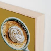 "From The Top 3" - Art Print in Yellow Ochre by Amber Piacentine - Frame Close-up