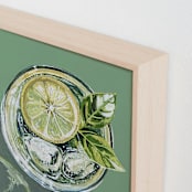 "From The Top 4" - Art Print in Sage Green by Amber Piacentine - Frame Close-up