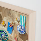 "Beach Day 1" - Art Print in Ocean by Lisa Grizaniuk - Frame Close-up