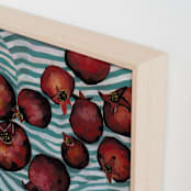 "Granada" - Art Print in Pomegranate Red by Carolyn Hunt - Frame Close-up