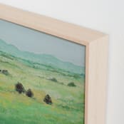 "Summer's Bloom" - Art Print in Minted Green by Laura Morris - Frame Close-up