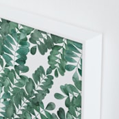 "Leafy Bowers" - Art Print in Emerald Green by Natalie Ryan - Frame Close-up