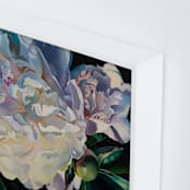"Peony at Spring Sunset" - Art Print in Lavender by Mandy Trimble Leonard - Frame Close-up