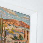 "Bright Side" - Art Print in Sand by Jess Franks - Frame Close-up