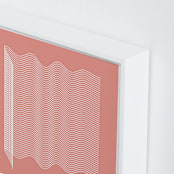 "pink and lines mid" - Art Print in coral pink by Marco Berrios - Frame Close-up