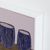 "Benevolent Ceramics I" - Art Print in Deep Dark Blue by Danushka Abeygoda - Frame Close-up