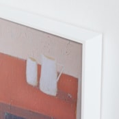 "Milk" - Art Print in Coral by Ayna Paisley - Frame Close-up
