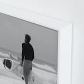 "Don't Worry, Be Happy I" - Art Print in Black and White by Annie Seaton - Frame Close-up