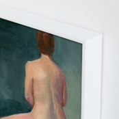 "Bath" - Art Print in Teal by sue prue - Frame Close-up